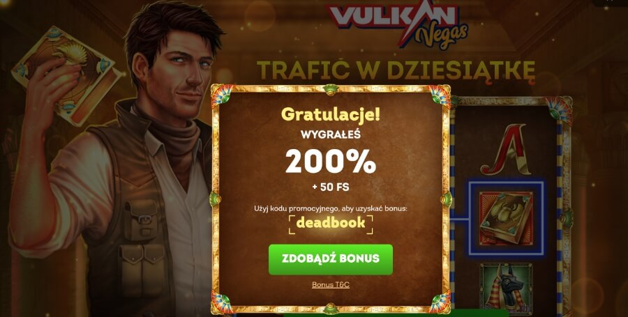 Darmowe spiny za rejestrację w Vulkan Vegas