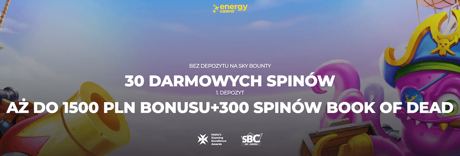 30 darmowych spinów bez depozytu w Energy Casino.