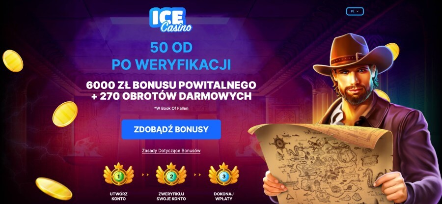 Darmowe spiny bez depozytu w IceCasino