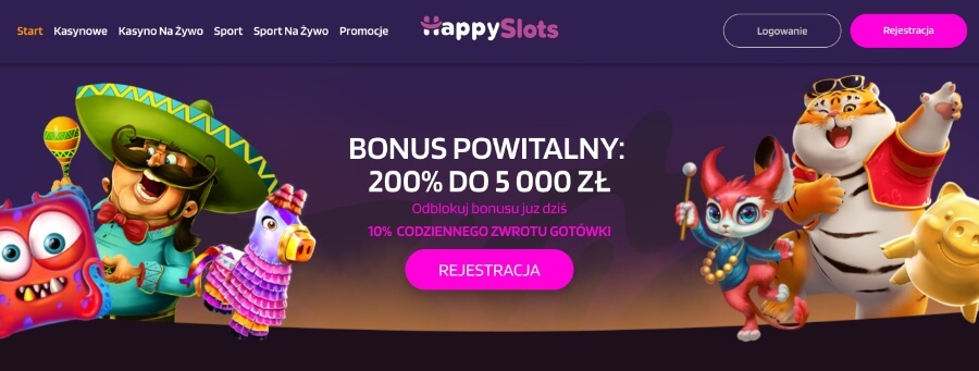 HappySlots - strona startowa