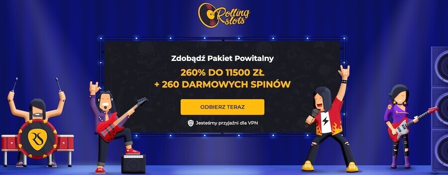 Bonus powitalny RollingSlots.