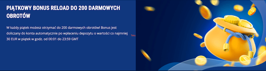 Spinbetter piątkowy bonus 200 darmowych spinów.