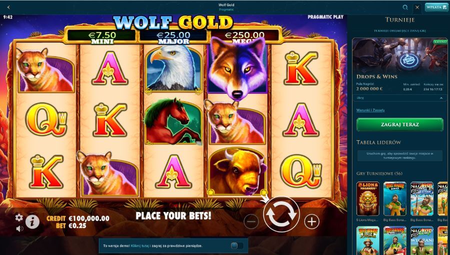 Slot Wolf Gold w Slotuna