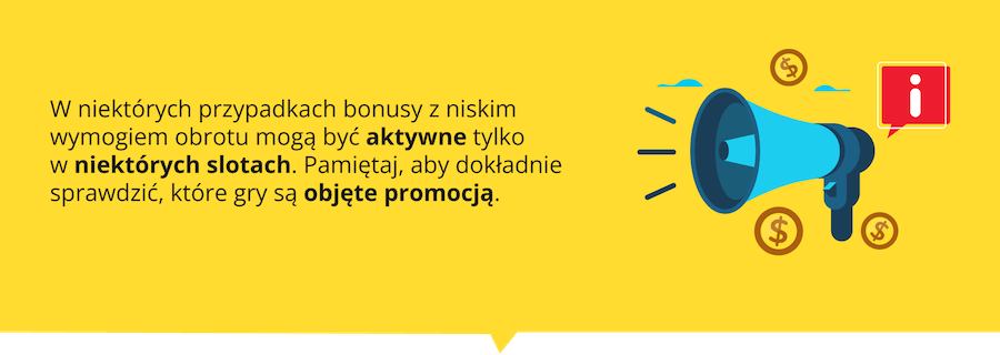 Bonusy o niskich wymaganiach dotyczących obrotów