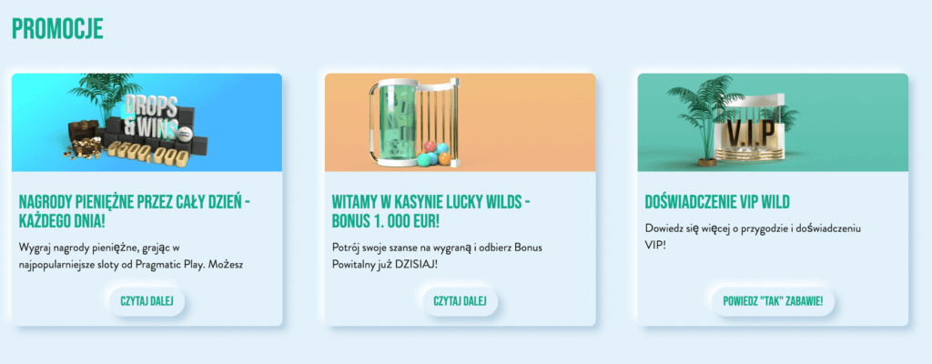 Promocje w kasynie LuckyWilds