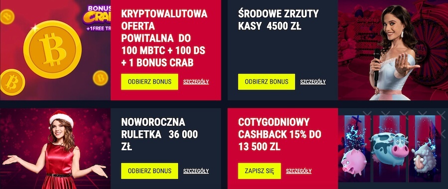 Cztery przykładowe promocje dostępne w Rabona.