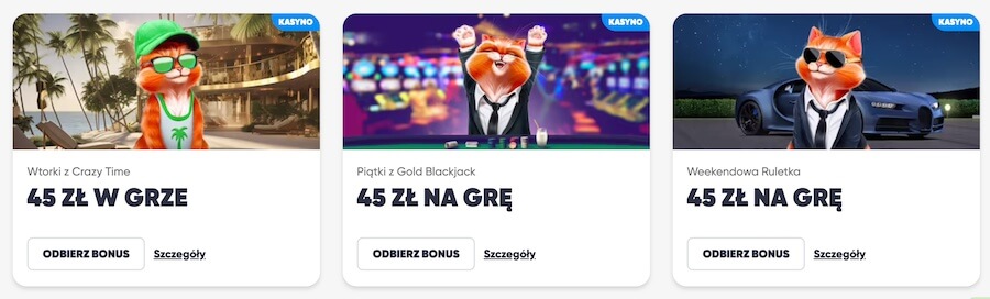 Promocje w Cazimbo 45 zł na grę.