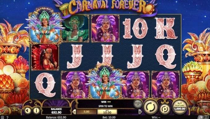 Carnival Forever slot funkcje 