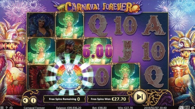 Carnival Forever slot grafika i dzwięki