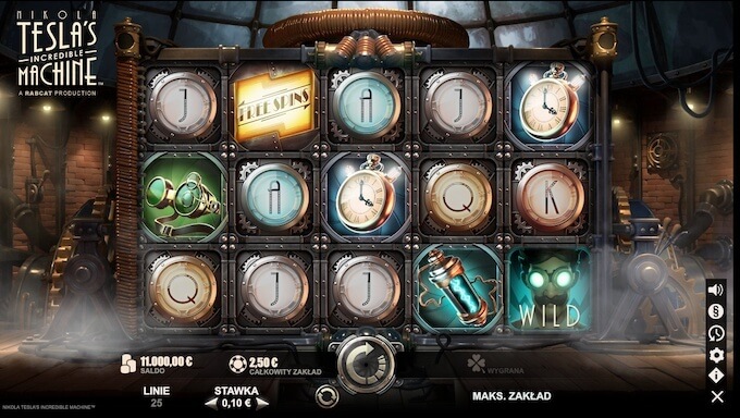 Nikola Tesla's Incredible Machine slot symbole 