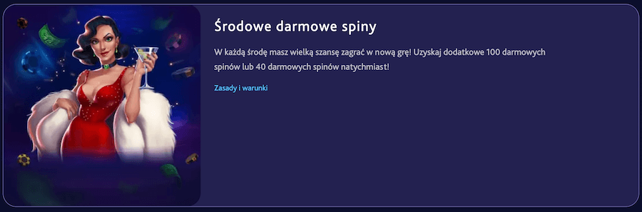 Bonus "Środowe darmowe spiny".