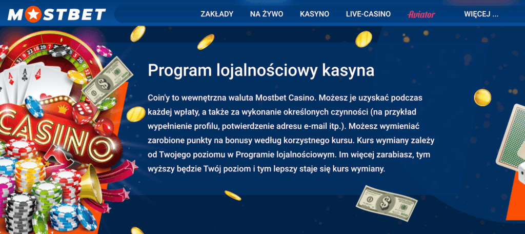 Program VIP w kasynie MostBet